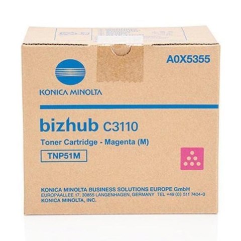 Konica Minolta oryginalny toner A0X5355, TNP-51M, magenta, 5000s