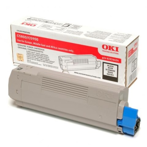 OKI oryginalny toner 43324424, black, 6000s