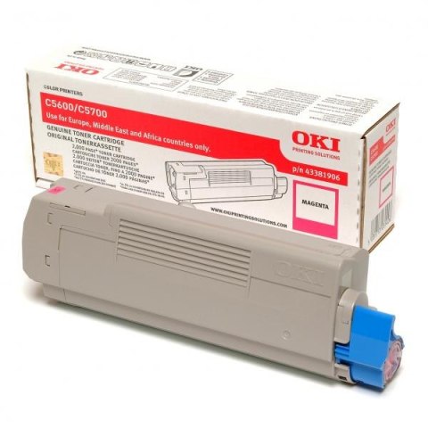 OKI oryginalny toner 43381906, magenta, 2000s