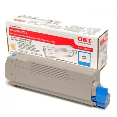 OKI oryginalny toner 43381907, cyan, 2000s