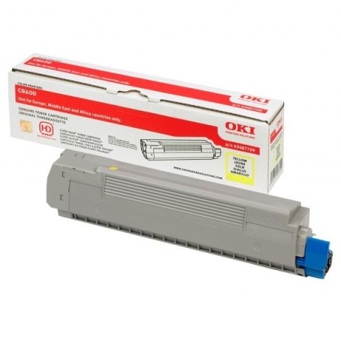 OKI oryginalny toner 43487709, yellow, 6000s