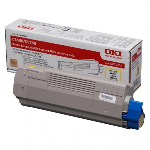 OKI oryginalny toner 43872305, yellow, 2000s