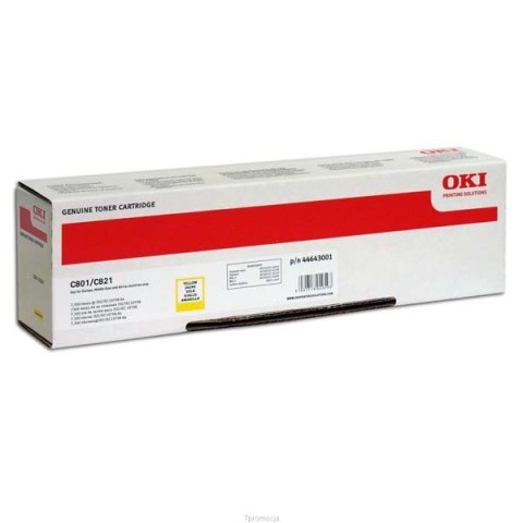 OKI oryginalny toner 44643001, yellow, 7300s