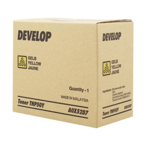 Develop oryginalny toner A0X52D7, TNP-50Y, yellow, 5000s Develop oryginalny toner A0X52D7, TNP-50Y, yellow, 5000s
