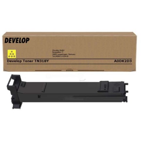 Develop oryginalny toner A0DK2D3, TN-318Y, yellow, 8000s Develop oryginalny toner A0DK2D3, TN-318Y, yellow, 8000s