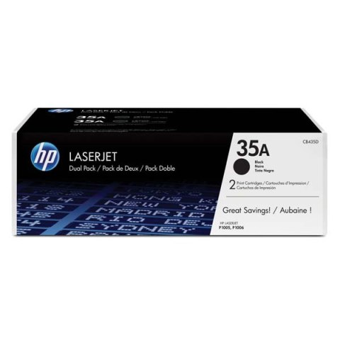 HP oryginalny toner CB435AD, HP 35A, black, 3000 (2x1500)s, dual pack, 2szt