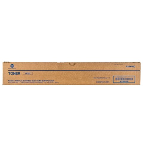 Konica Minolta oryginalny toner A33K05H, TN-322, black, 14400s, Połowa pojemności Konica Minolta oryginalny toner A33K05H, TN-322, black, 14400s, Połowa pojemności