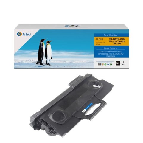 G&G kompatybilny toner z Brother TN2120, NT-PB360, black, 2600s