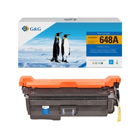 G&G kompatybilny toner z HP CE261A, NT-CH261FC, HP 648A, cyan, 11000s G&G kompatybilny toner z HP CE261A, NT-CH261FC, HP 648A, cyan, 11000s