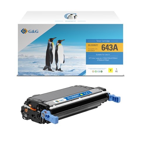 G&G kompatybilny toner z HP Q5952A, NT-CH5952FY, HP 643A, yellow, 10000s