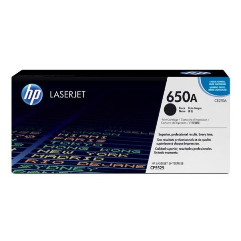 HP oryginalny toner CE270A, HP 650A, black, 13500s