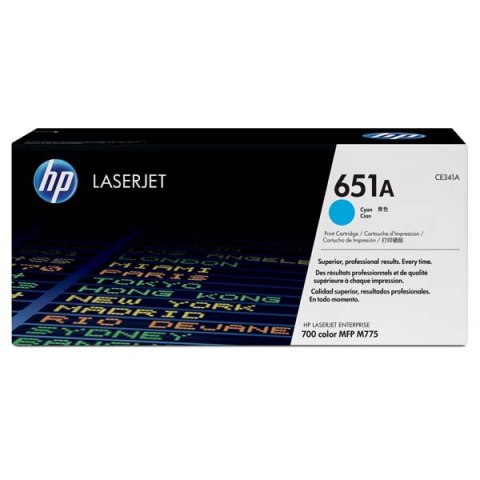 HP oryginalny toner CE341A, HP 651A, cyan, 16000s