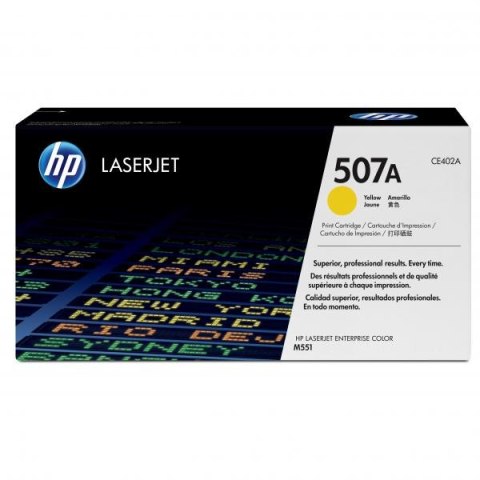 HP oryginalny toner CE402A, HP 507A, yellow, 6000s HP oryginalny toner CE402A, HP 507A, yellow, 6000s