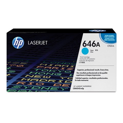 HP oryginalny toner CF031A, HP 646A, cyan, 12500s