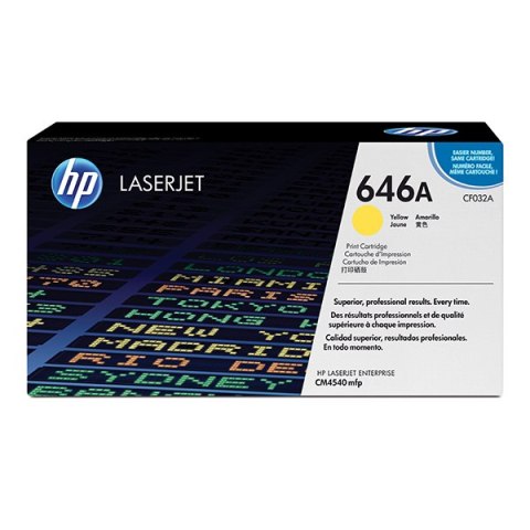 HP oryginalny toner CF032A, HP 646A, yellow, 12500s