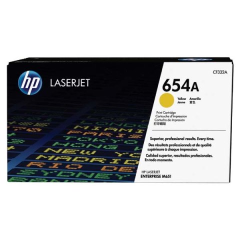 HP oryginalny toner CF332A, HP 654A, yellow, 15000s