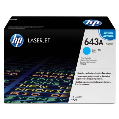 HP oryginalny toner Q5951A, HP 643A, cyan, 10000s