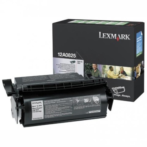 Lexmark oryginalny toner 12A0825, black, 23000s, return