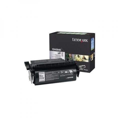 Lexmark oryginalny toner 12A5840, black, 10000s, return Lexmark oryginalny toner 12A5840, black, 10000s, return