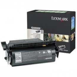 Lexmark oryginalny toner 12A6869, black, 10000s, naklejane etykiety, return