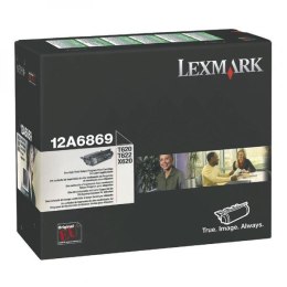 Lexmark oryginalny toner 12A6869, black, 10000s, naklejane etykiety, return