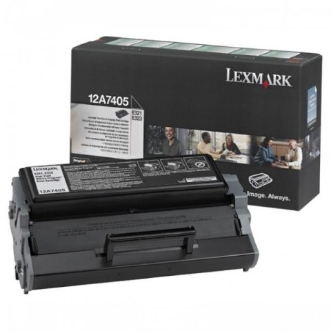 Lexmark oryginalny toner 12A7405, black, 6000s, return Lexmark oryginalny toner 12A7405, black, 6000s, return