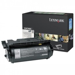 Lexmark oryginalny toner 12A7465, black, 32000s, return