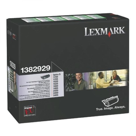 Lexmark oryginalny toner 1382929, black, 17600s, naklejane etykiety, return Lexmark oryginalny toner 1382929, black, 17600s, naklejane etykiety, return