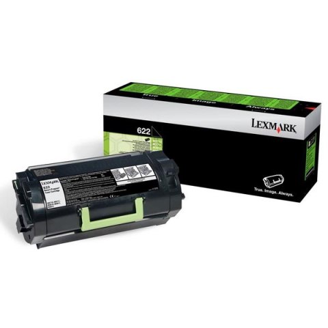 Lexmark oryginalny toner 60D2000, 622, black, 6000s, return