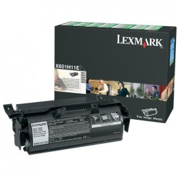 Lexmark oryginalny toner X651H11E, black, 25000s, return