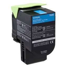 Lexmark oryginalny toner 70C20C0, cyan, 1000s, return