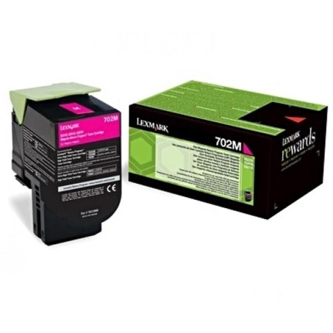 Lexmark oryginalny toner 70C20M0, magenta, 1000s, return