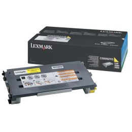 Lexmark oryginalny toner C500S2YG, yellow, 1500s, return