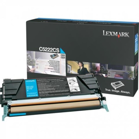 Lexmark oryginalny toner C5222CS, cyan, 3000s