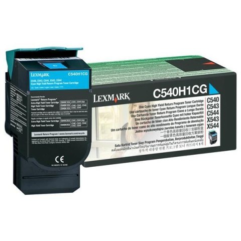 Lexmark oryginalny toner C540H1CG, cyan, 2000s, high capacity, return