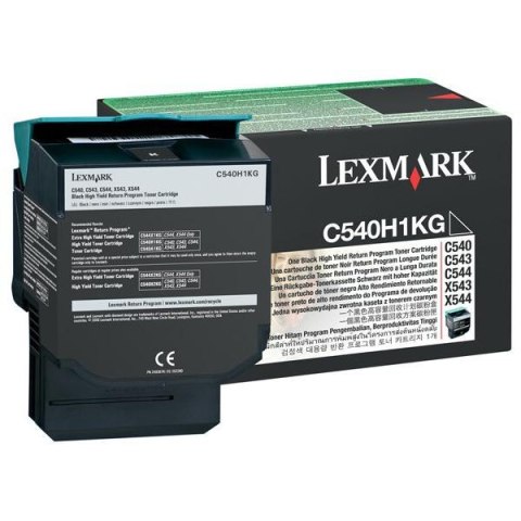 Lexmark oryginalny toner C540H1KG, black, 2500s, high capacity, return