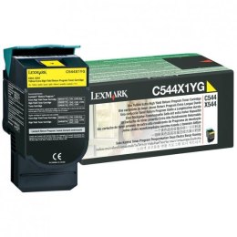 Lexmark oryginalny toner C544X1YG, yellow, 4000s, extra duża pojemność, return