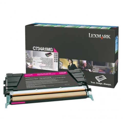 Lexmark oryginalny toner C734A1MG, magenta, 6000s, return