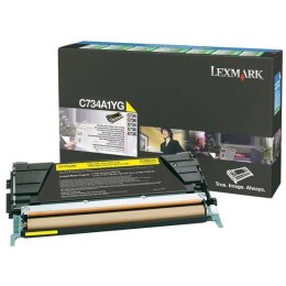 Lexmark oryginalny toner C734A1YG, yellow, 6000s, return