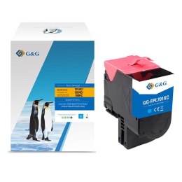 G&G kompatybilny toner z Lexmark 70C2HC0, NT-CL701XFC, cyan, 3000s, high capacity, return