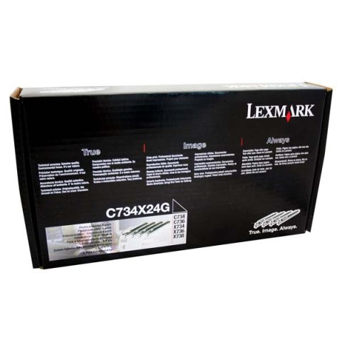 Lexmark oryginalny bęben C734X24G, CMYK, 80000 (4x20000)s, 4 ksks