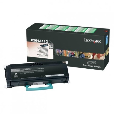 Lexmark oryginalny toner X264A11G, black, 3500s, return