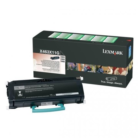 Lexmark oryginalny toner X463X11G, black, 15000s, return