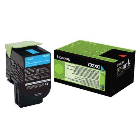 Lexmark oryginalny toner 70C2XC0, cyan, 4000s, extra duża pojemność, return Lexmark oryginalny toner 70C2XC0, cyan, 4000s, extra duża pojemność, return