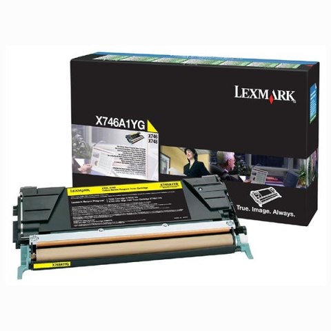 Lexmark oryginalny toner X746A1YG, yellow, 7000s, return