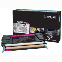 Lexmark oryginalny toner X748H1MG, magenta, 10000s, high capacity, return