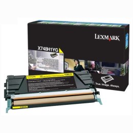 Lexmark oryginalny toner X748H1YG, yellow, 10000s, high capacity, return