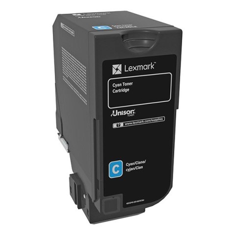 Lexmark oryginalny toner 74C0S20, cyan, 7000s Lexmark oryginalny toner 74C0S20, cyan, 7000s