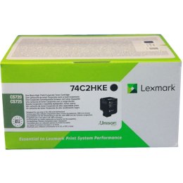 Lexmark oryginalny toner 74C2HKE, black, 20000s, high capacity, return