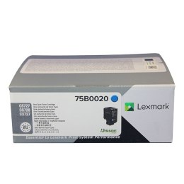 Lexmark oryginalny toner 75B0020, cyan, 10000s, high capacity